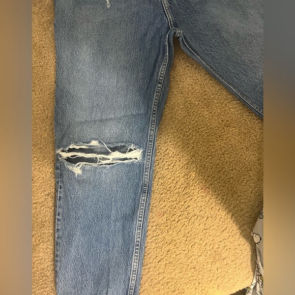 Zara distressed mom baggy high waisted jeans - Picture 6 of 8